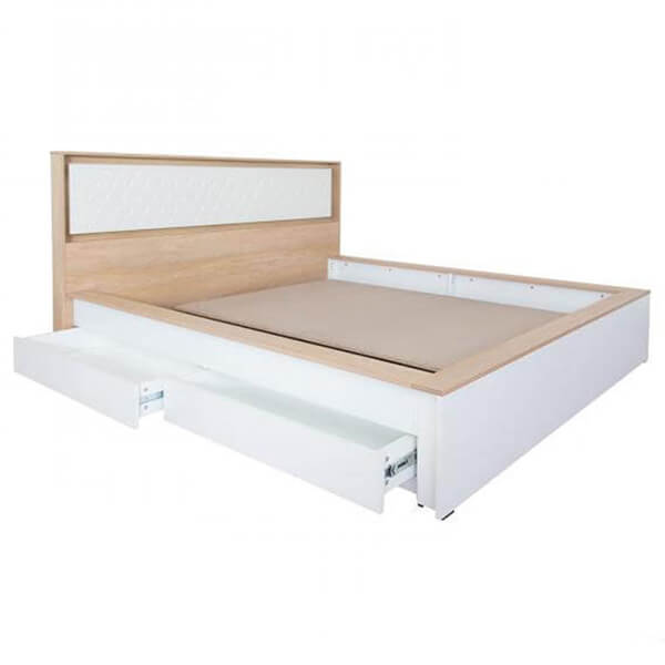 تخت خواب دونفره کشودار دیانا عرض۱۶۰- رنگ سفید